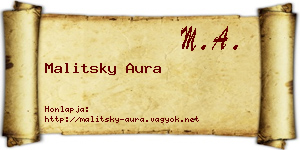 Malitsky Aura névjegykártya